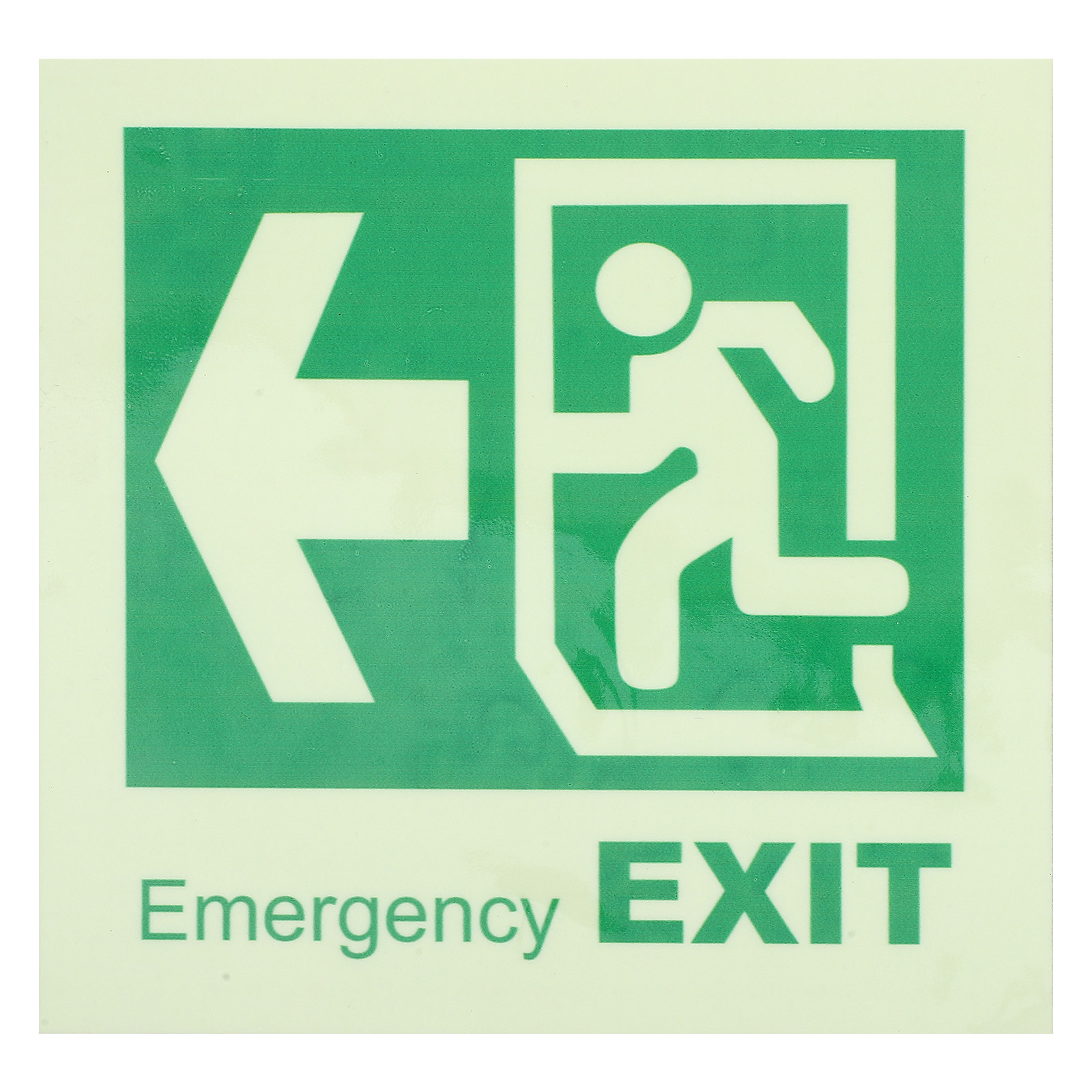 Emergency Exit Sign - Luminous Emergency Exit Sign Self-Adhesive Glow