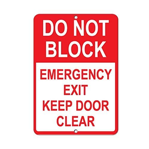 Emergency Exit Sign - Vincenicy Metal Sign Great Aluminum Tin