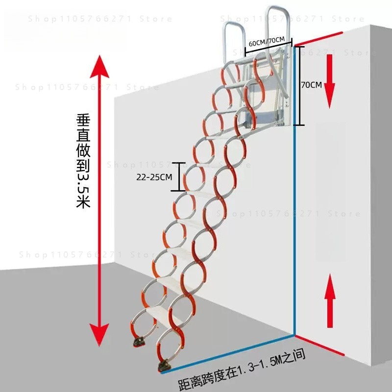 Attic Telescopic Ladder Foldab - Fire Escape Ladder review and price