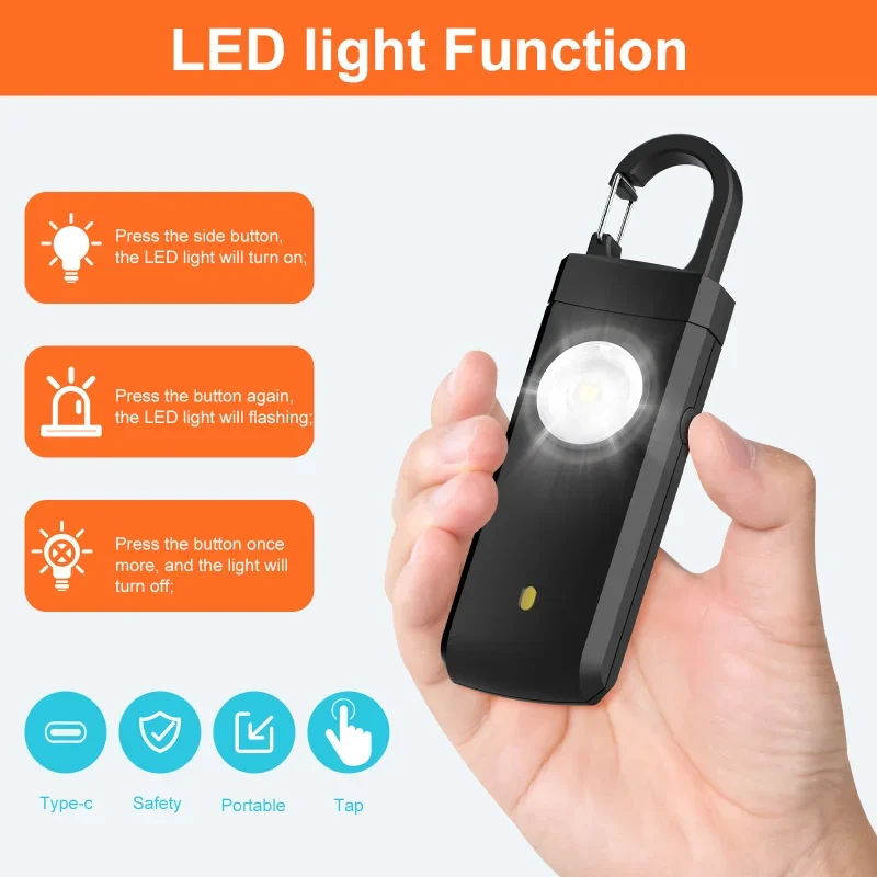 Self Defense LED Flashlight US - Personal Alarm Keychain review and price