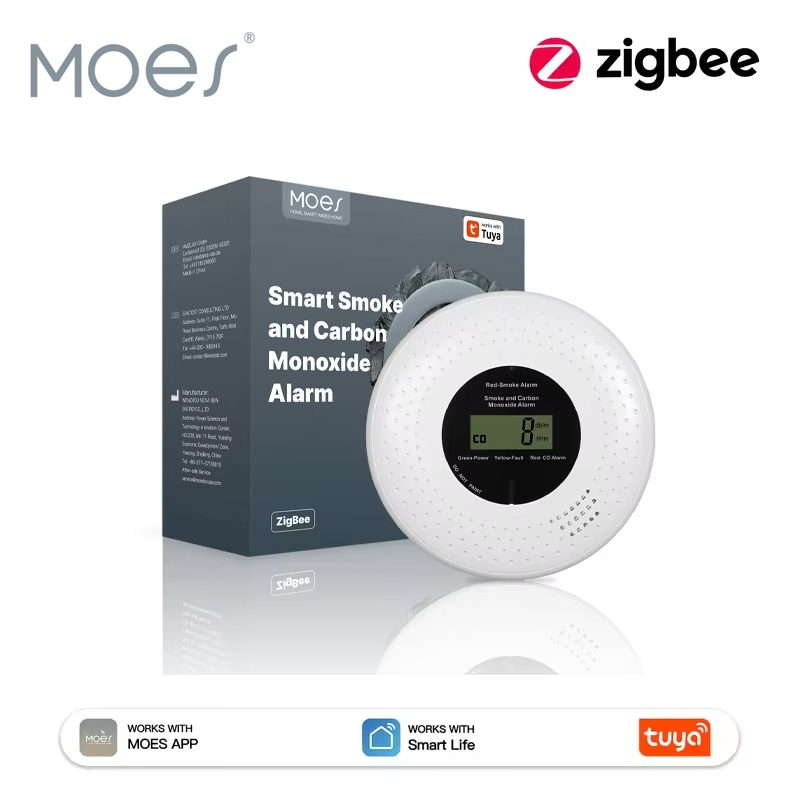 MOES Tuya ZigBee Smoke and Car - Co Detector Plug review and price